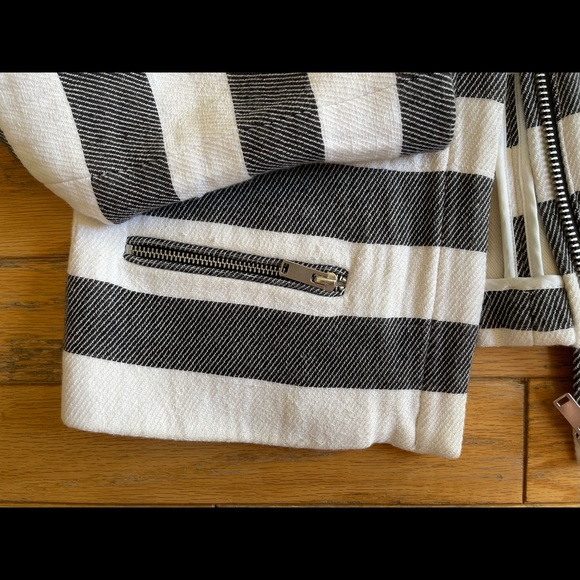 Zara stripped zip blazer/jacket - Picture 2 of 6